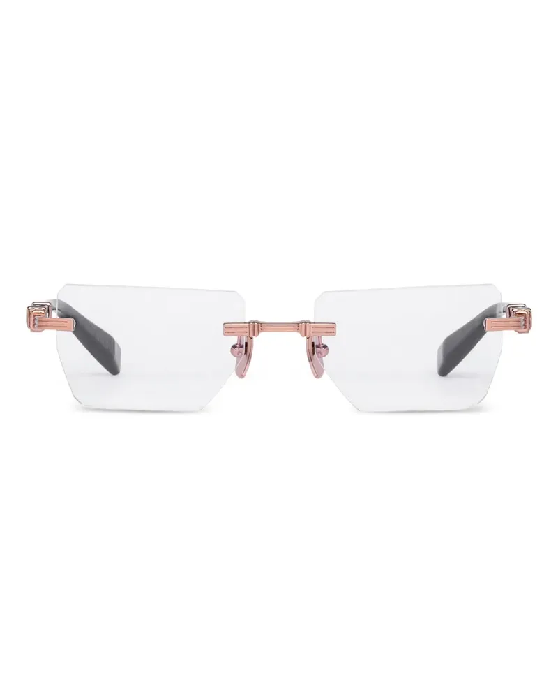 Balmain Rahmenlose Brille mit eckigen Gläsern - Schwarz Schwarz