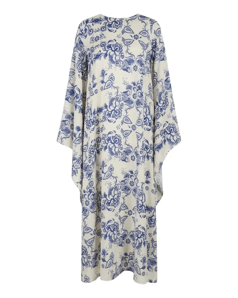 Liu Jo scarf-print kimono-sleeve maxi dress - Nude Nude