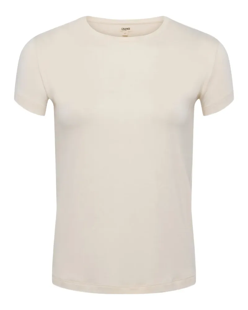 L'Agence Ressi T-Shirt mit rundem Ausschnitt - Nude Nude