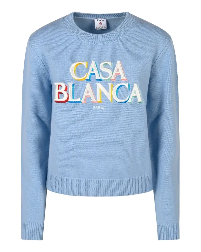 Casablanca Paris Pullover mit Logo-Stickerei - Blau Blau