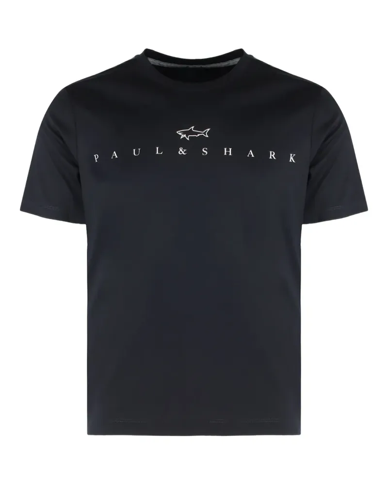 Paul & Shark logo-print T-shirt - Blau Blau