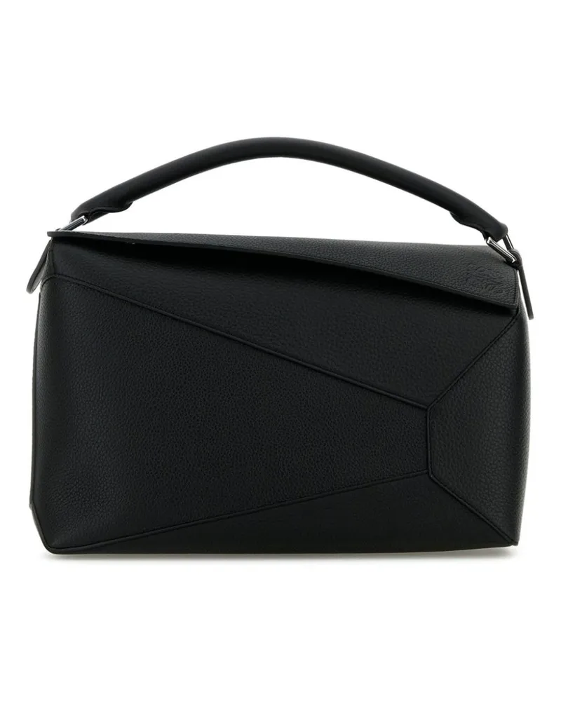 Loewe Mittelgroße Puzzle Schultertasche - Schwarz Schwarz