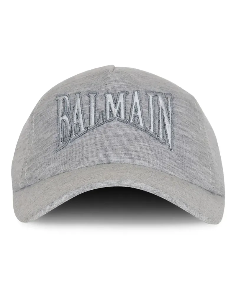 Balmain Baseballkappe mit Stickerei - Grau Grau