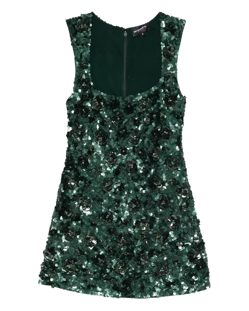 Retrofête Sadlyn sequin-embellished floral mini dress - Grün Grün