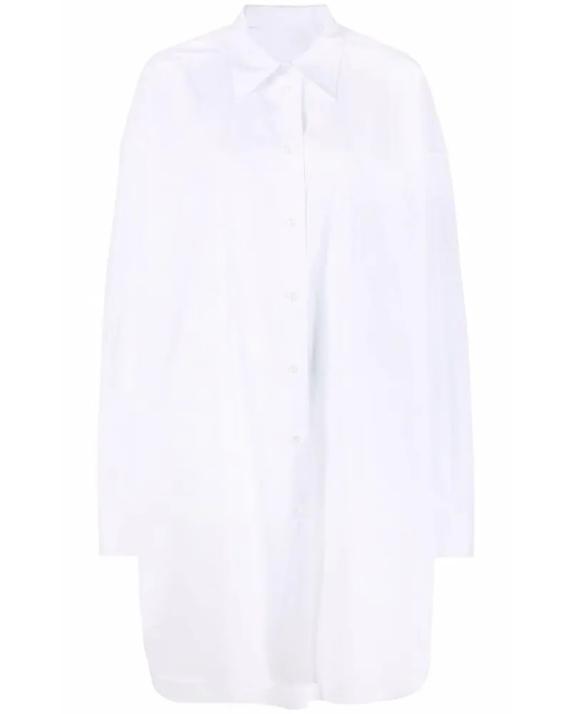 Maison Margiela Hemdkleid aus Popeline - Weiß Weiß