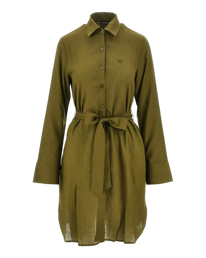 Emporio Armani tie-waist shirt dress - Grün Grün