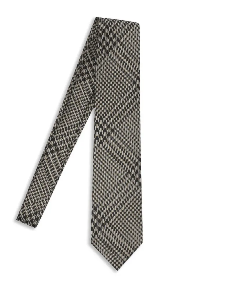 Tom Ford Seidenkrawatte mit Check - Schwarz Schwarz