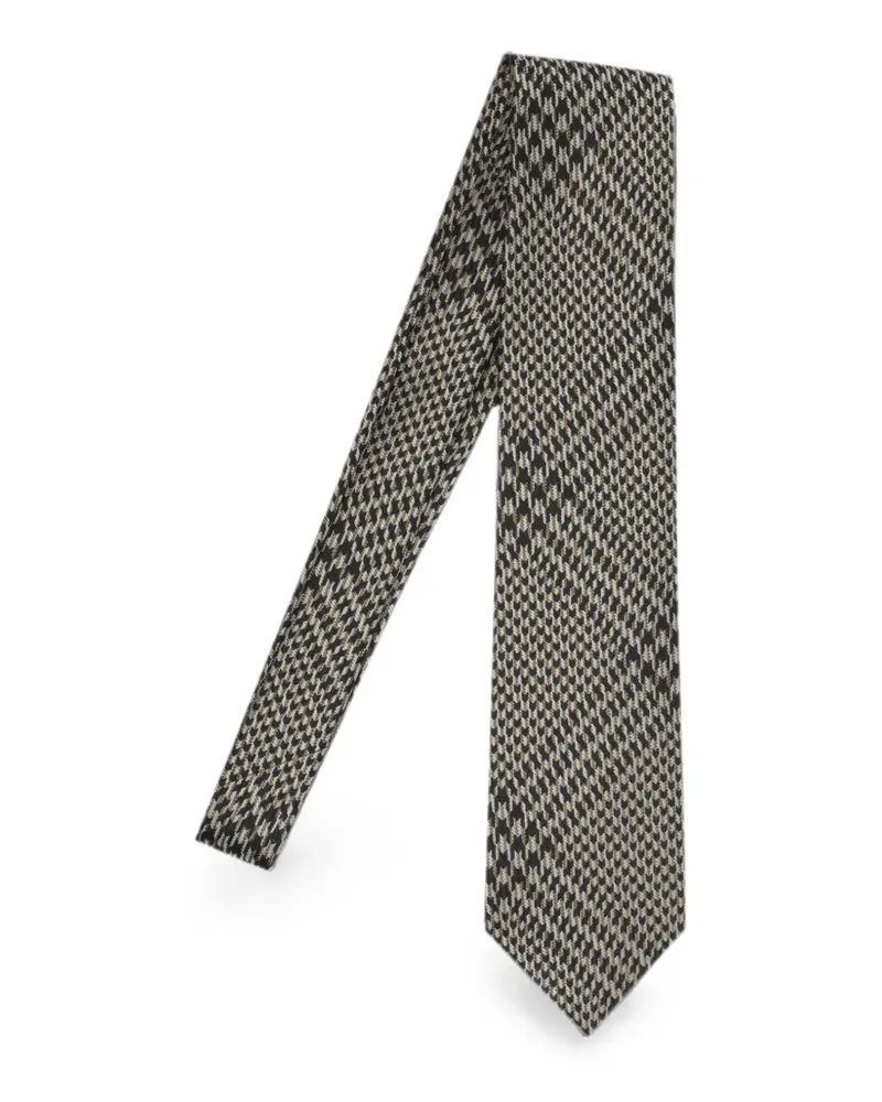 Tom Ford check silk tie - Schwarz Schwarz