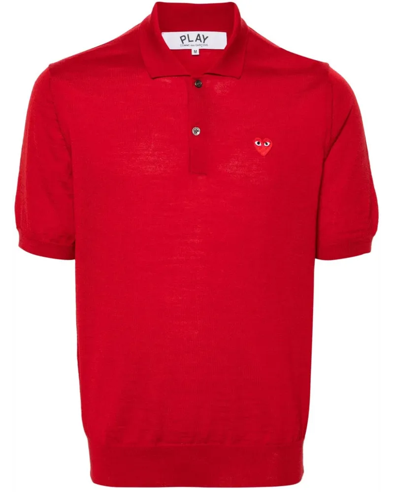 Comme des Garçons Poloshirt mit Herz-Patch - Rot Rot