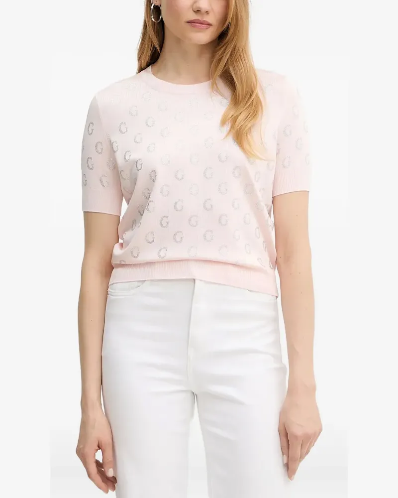 Guess Oberteil mit Logo-Verzierung - Rosa Rosa