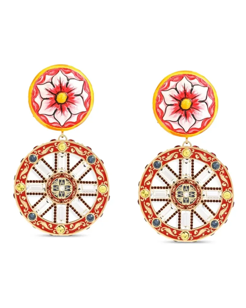 Dolce & Gabbana Ohrclips mit Carretto-Rad-Motiv - Gold Gold