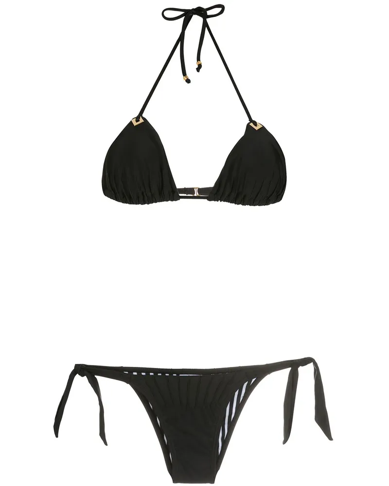 Amir Slama Triangel-Bikini mit Neckholder - Schwarz Schwarz