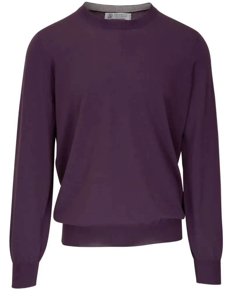 Brunello Cucinelli Pullover mit rundem Ausschnitt - Violett Violett