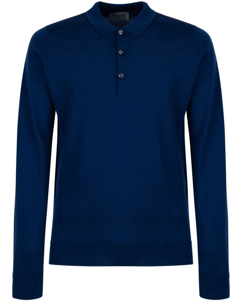 John Smedley Belper' Poloshirt - Blau Blau