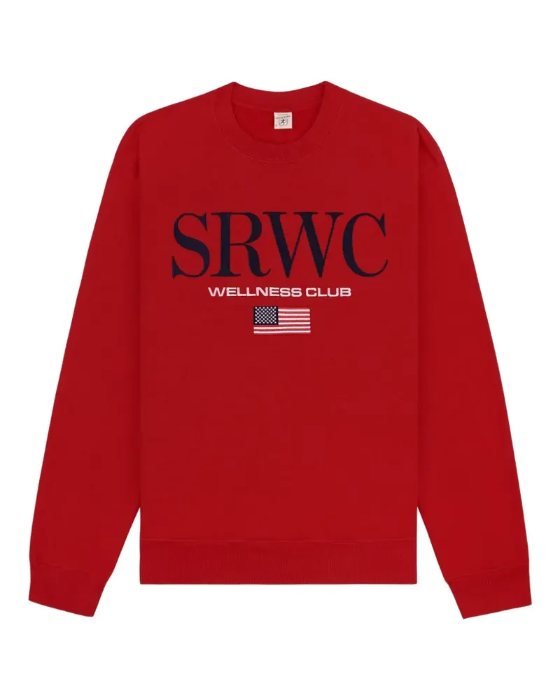 SPORTY & RICH embroidered crew-neck sweatshirt - Rot Rot