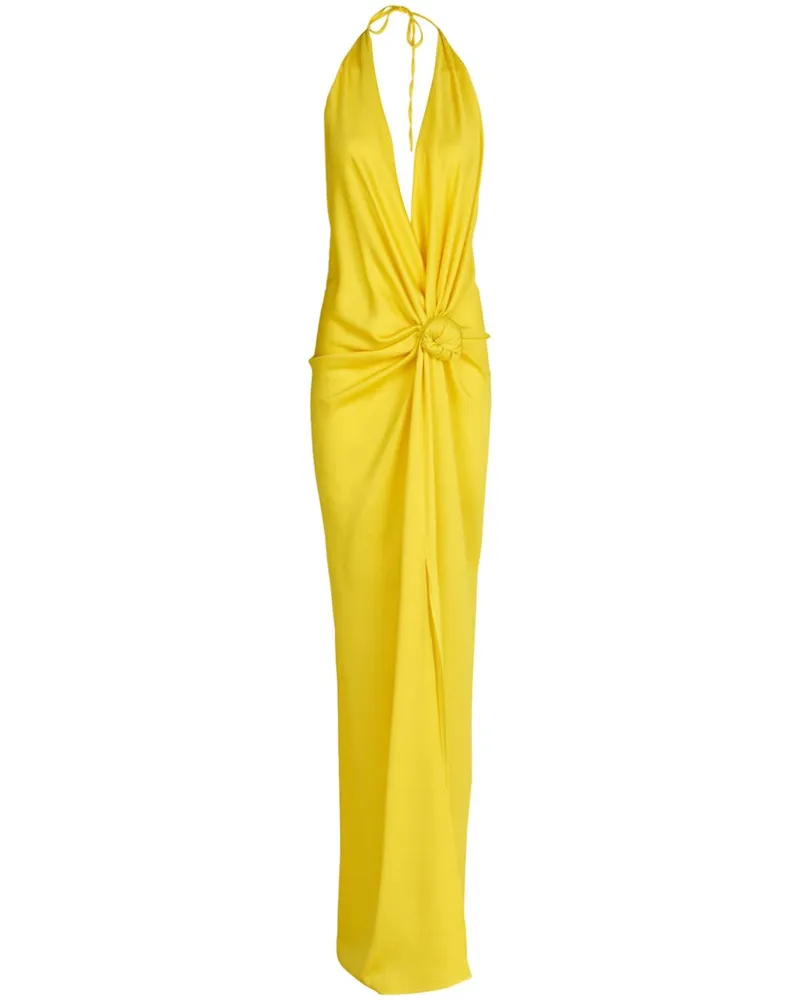 Silvia Tcherassi Torgiano Abendkleid mit Knotendetail - Gelb Gelb