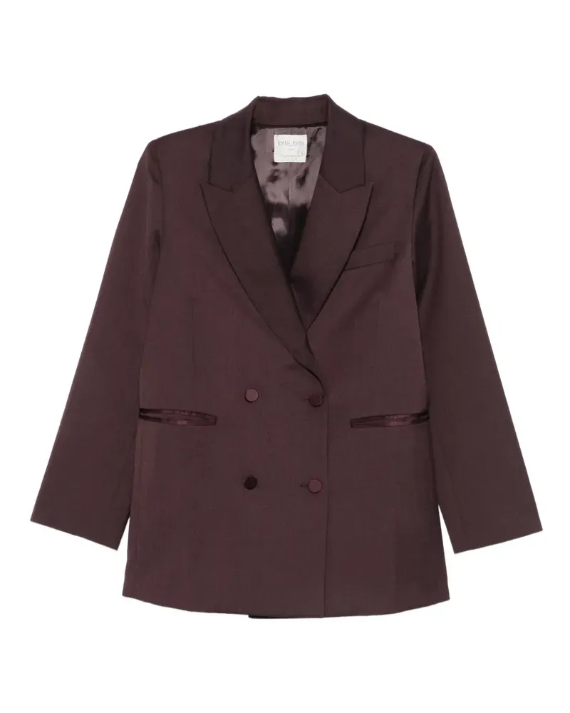 forte_forte Doppelreihiger Blazer - Braun Braun