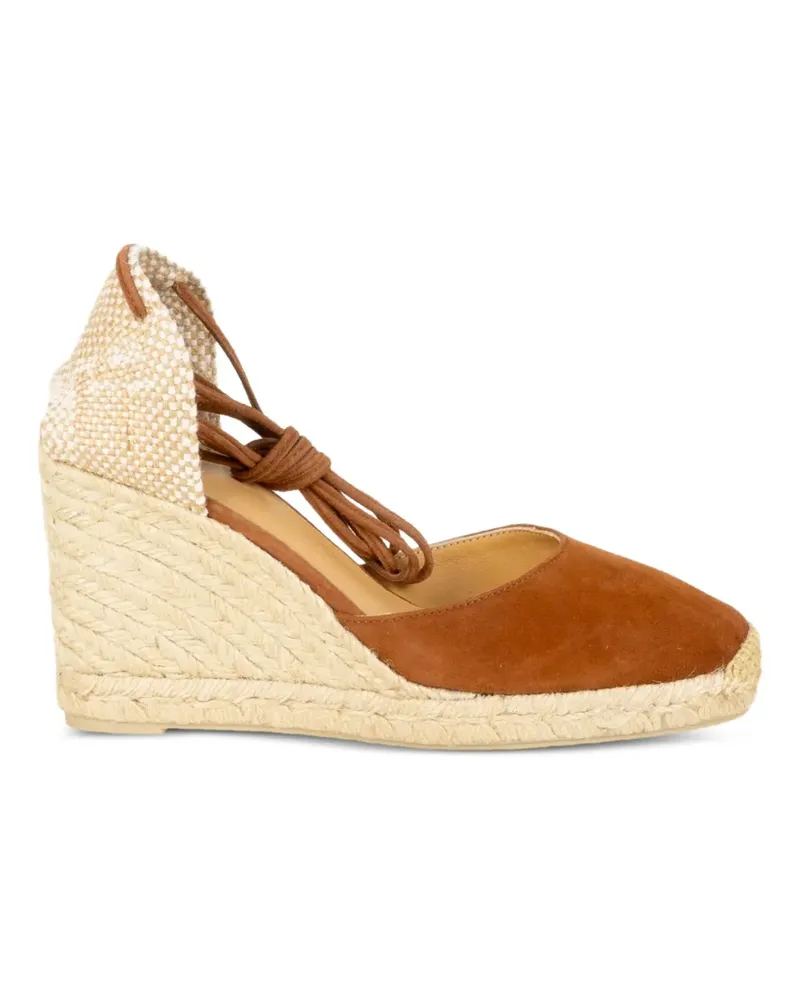 Castañer Carina tie-fastening heeled espadrilles - Braun Braun