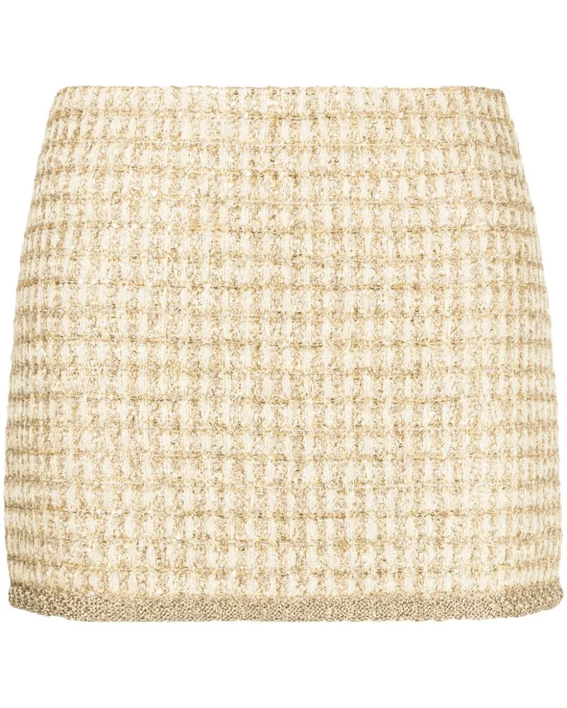Miu Miu Minirock mit Pailletten - Gold Gold