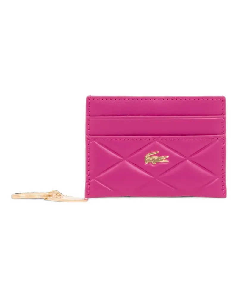 Lacoste quilted leather card holder - Rosa Rosa