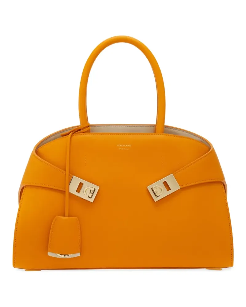 Ferragamo Mittelgroßer Hug Shopper - Orange Orange