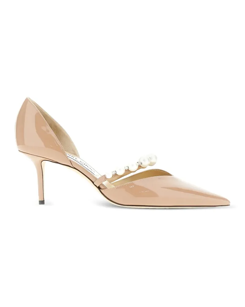 Jimmy Choo pearl-embellished décolleté pumps - Nude Nude