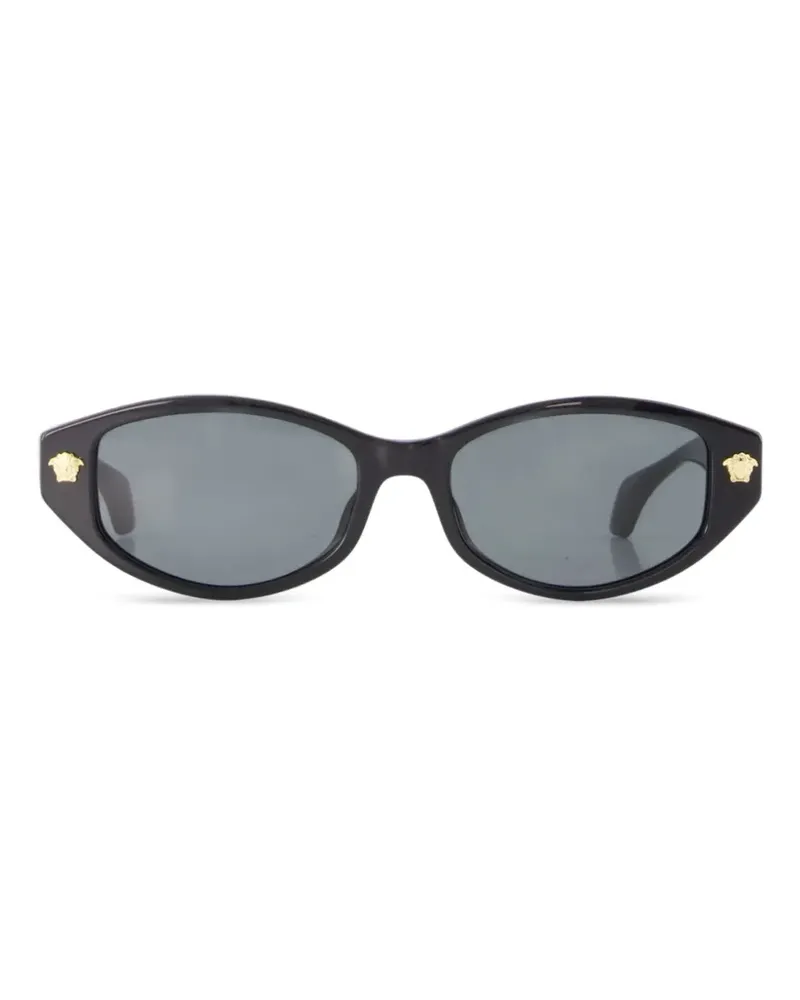 Versace Sonnenbrille mit Medusa-Schild - Schwarz Schwarz