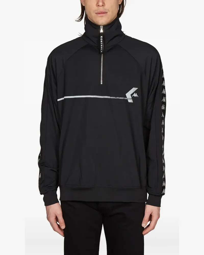 Kappa half-zip logo-detail sweatshirt - Schwarz Schwarz