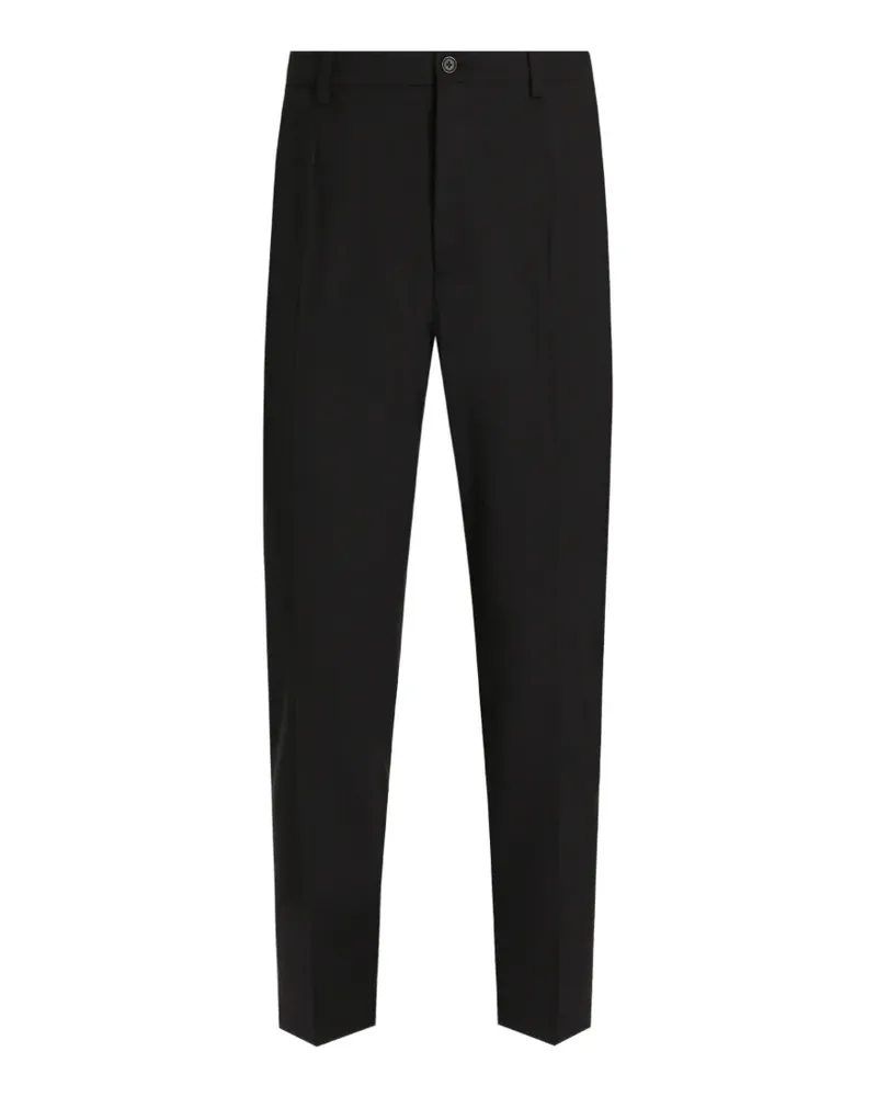 Dolce & Gabbana Hose mit Logo-Stickerei - Schwarz Schwarz