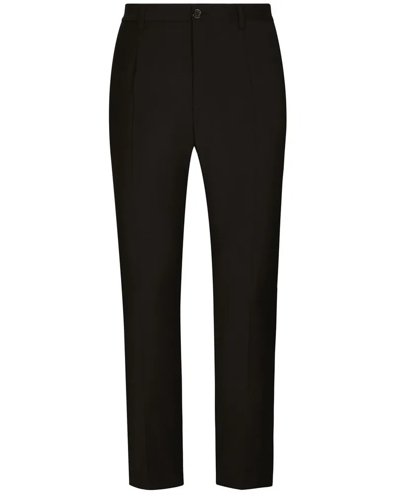 Dolce & Gabbana Hose mit Logo-Stickerei - Schwarz Schwarz