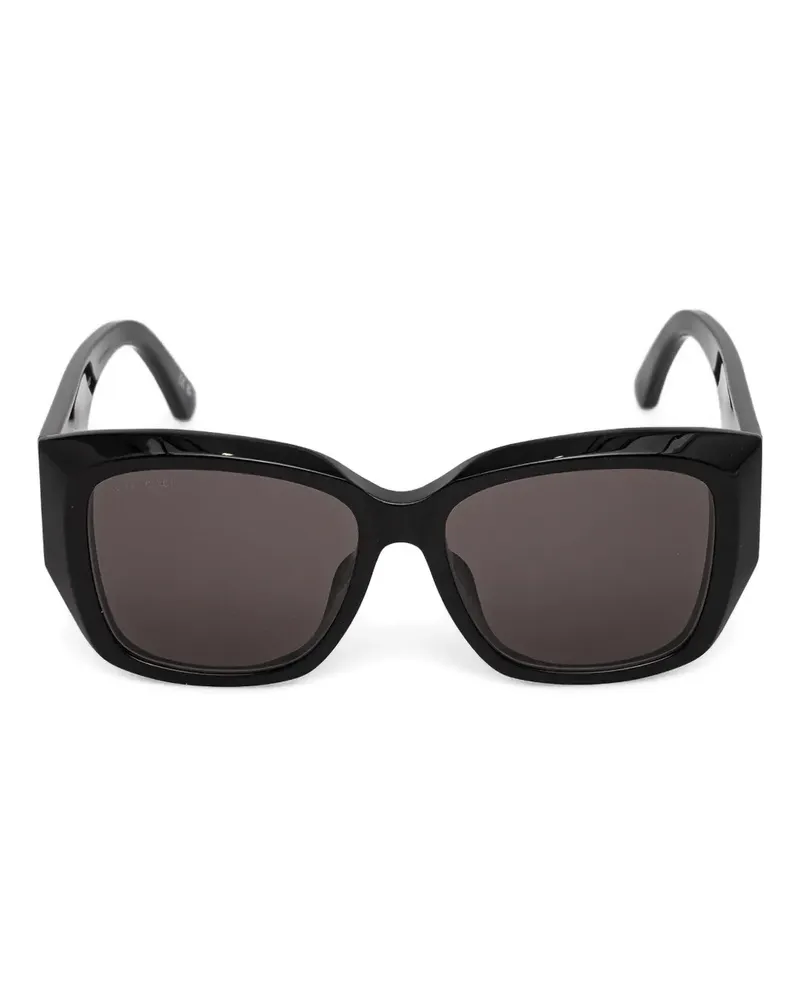 Balenciaga Sonnenbrille mit Logo - Schwarz Schwarz