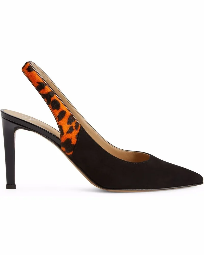 Giuseppe Zanotti Susie Feline Slingback-Pumps 85mm - Schwarz Schwarz