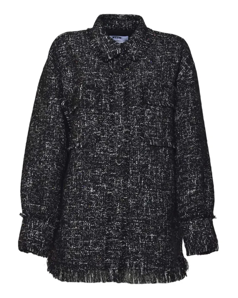 MSGM Hemd mit Fransen - Schwarz Schwarz