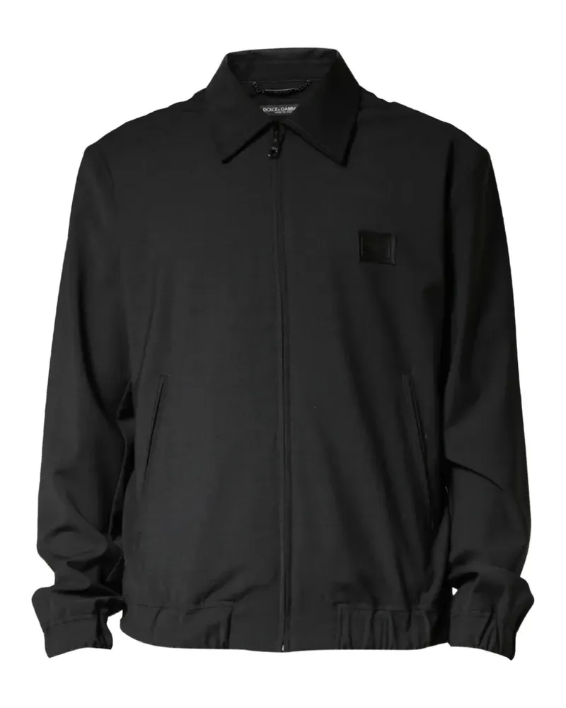Dolce & Gabbana Bomberjacke mit Logo-Patch - Schwarz Schwarz