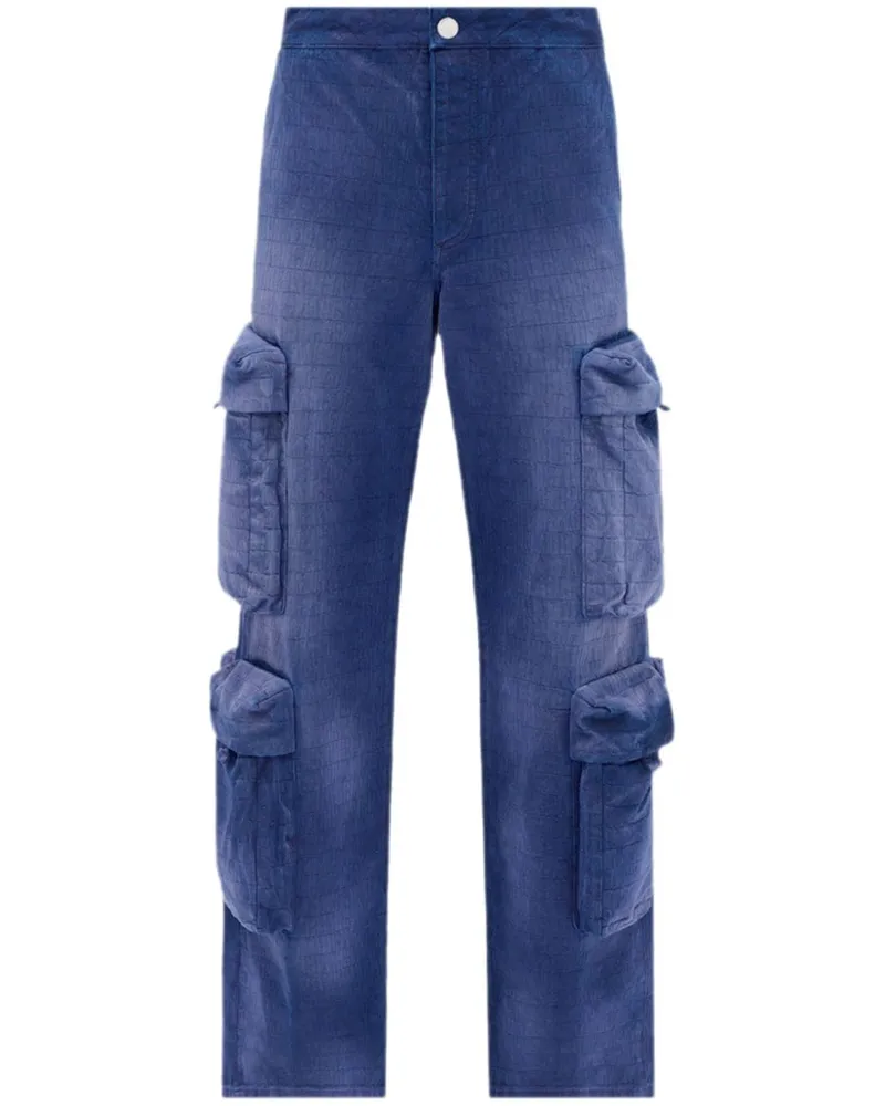 Amiri Jacquard-Jeans mit aufgesetzten Taschen - Blau Blau