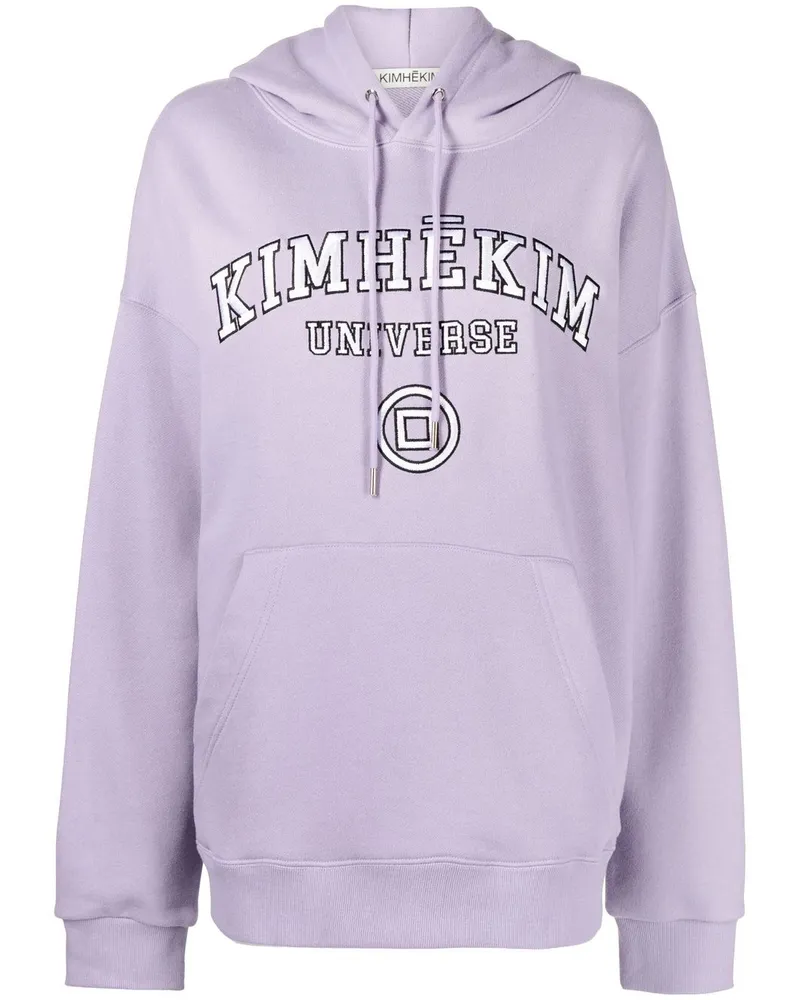 KIMHEKIM Hoodie mit Logo-Stickerei Violett