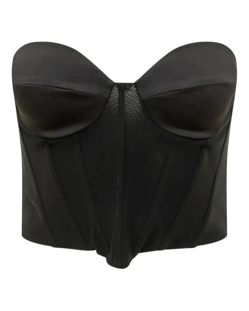 ACTUALEE corset-style sweetheart-neck top - Schwarz Schwarz