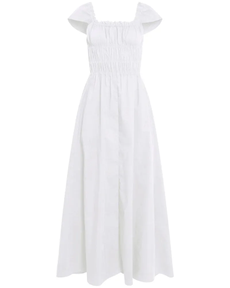 Altuzarra Lily Kleid mit eckigem Ausschnitt - Weiß Weiß