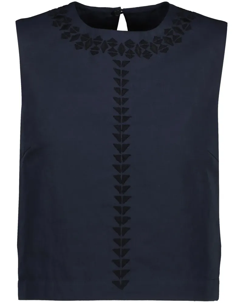 Yves Salomon Besticktes Top - Blau Blau