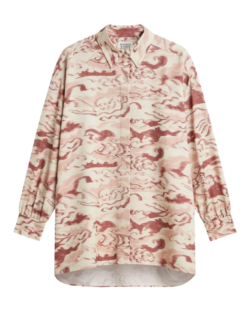 Scotch&Soda ikat-print long-sleeve shirt - Nude Nude