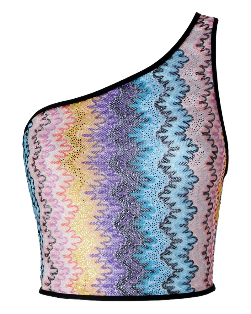 Missoni Oberteil mit Zickzackmuster - Schwarz Schwarz
