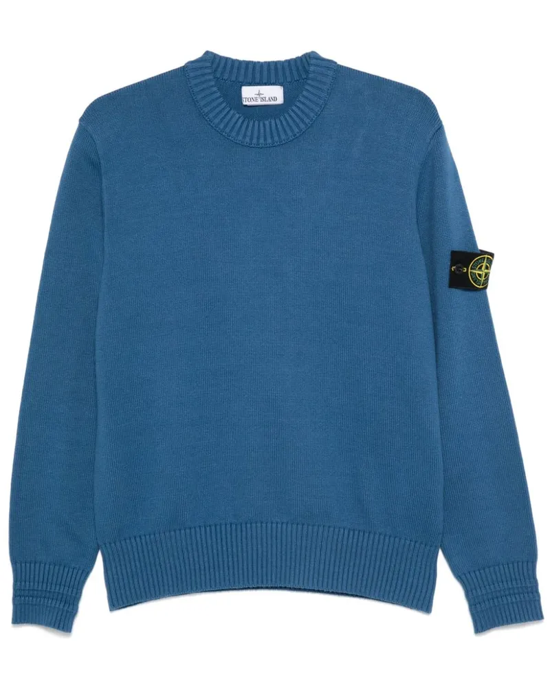 Stone Island Pullover mit Kompass-Patch - Blau Blau