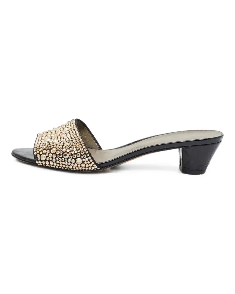 Gina Sandalen mit Kroko-Prägung - Gold Gold