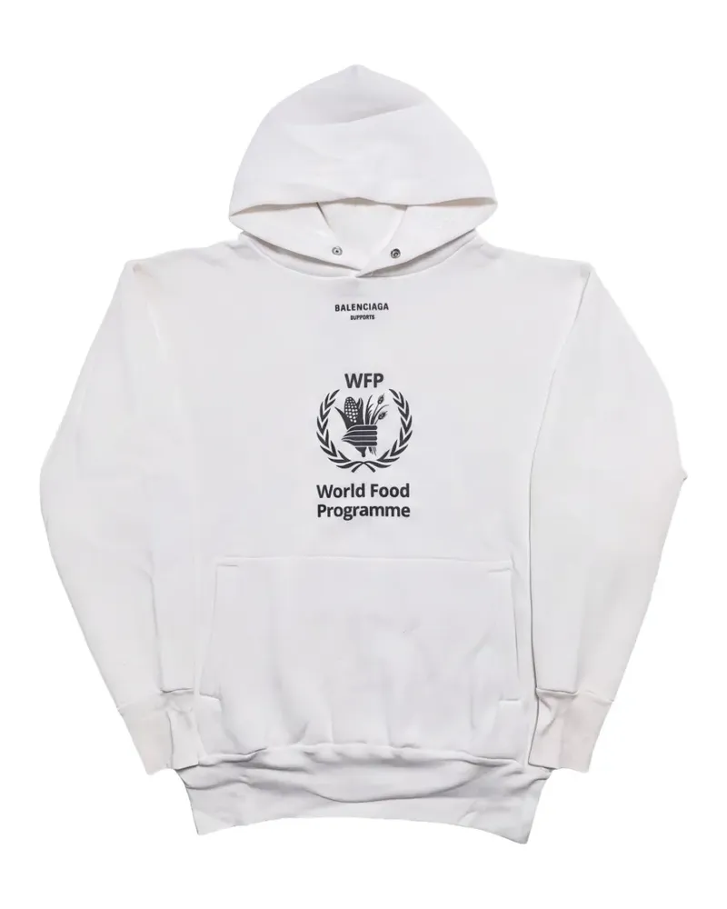 Balenciaga x World Food Programme logo-print hoodie - Nude Nude