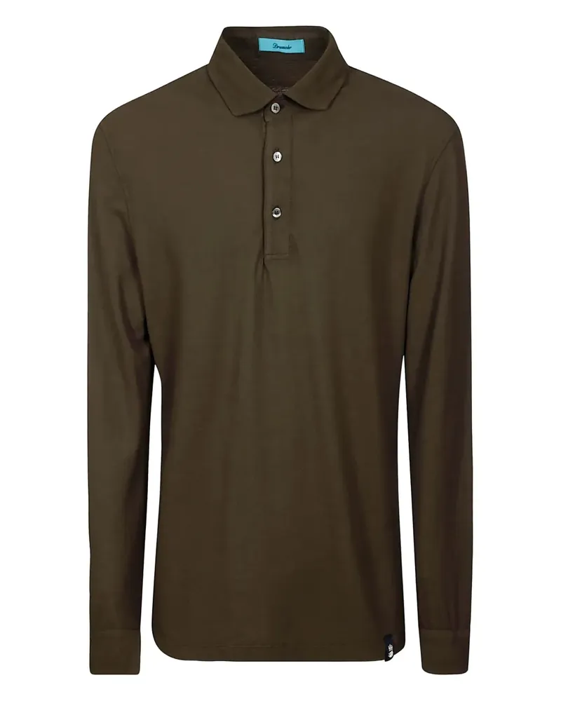 Drumohr  Poloshirt mit langen Ärmeln - Braun Braun