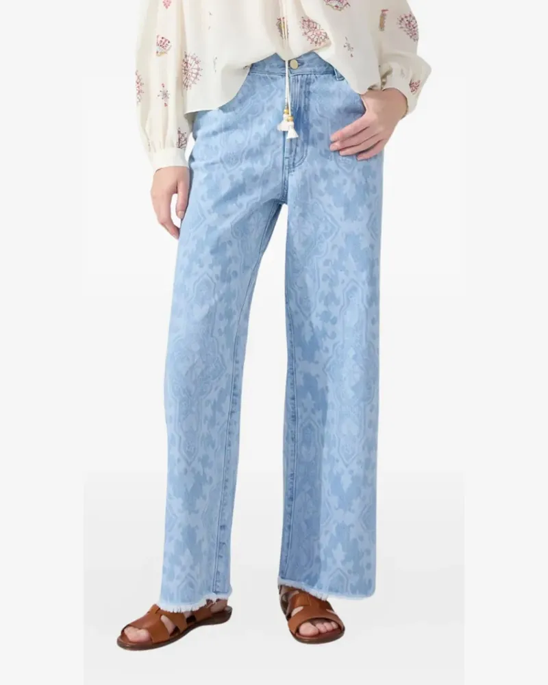 Hayley Menzies Bluse mit Blumen-Print - Blau Blau