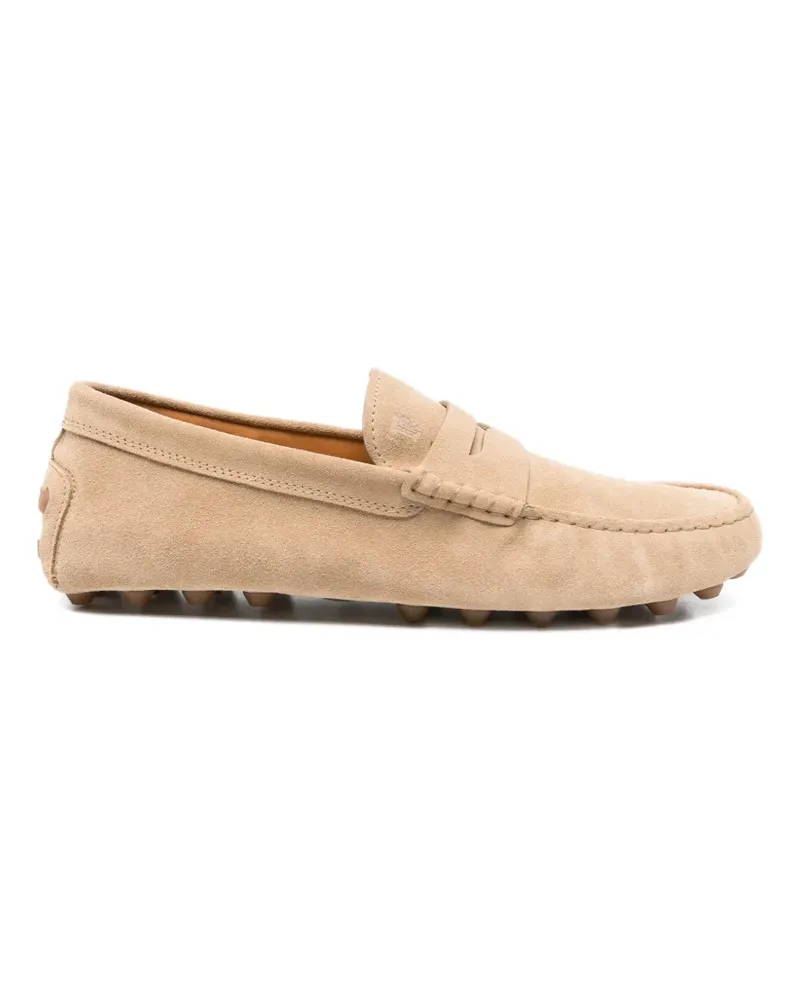 TOD'S Gommino panelled penny suede loafers - Nude Nude