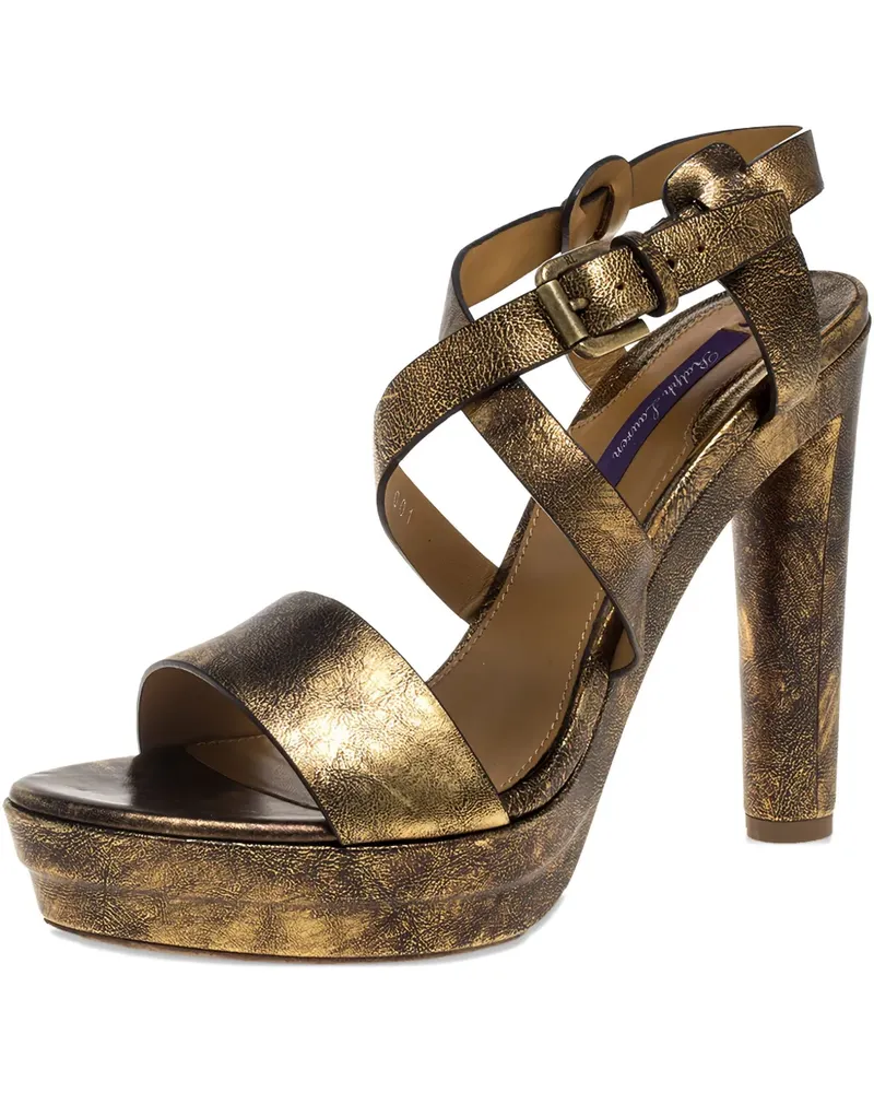 Ralph Lauren Sandalen aus Lackleder 130mm - Gold Gold