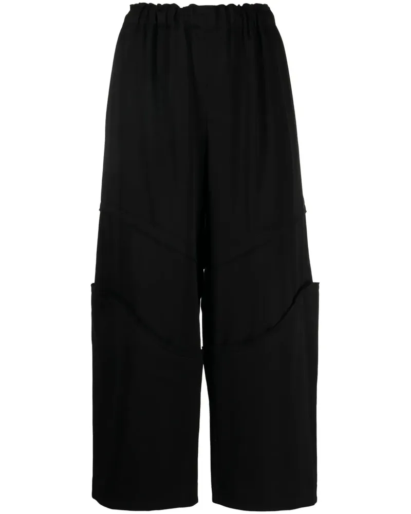 Comme des Garçons Cropped-Hose mit elastischem Bund - Schwarz Schwarz