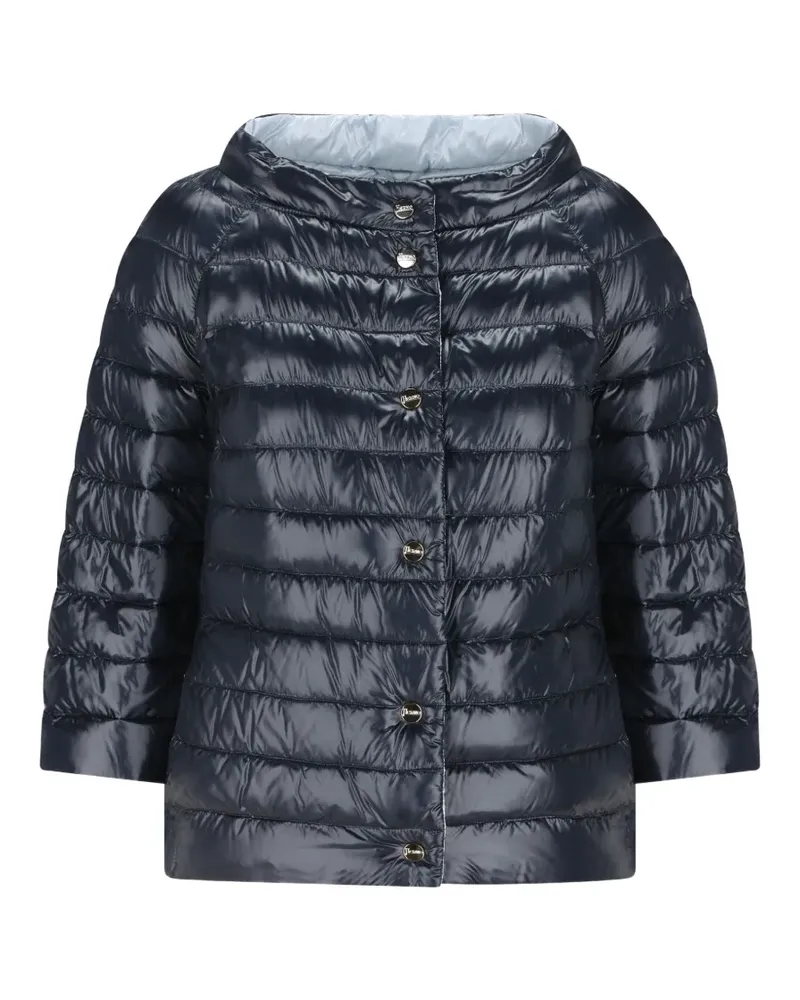 Herno Gesteppte Jacke mit Knöpfen - Blau Blau